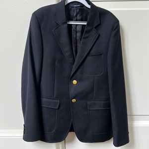 Brooks Brothers Brass Button Navy Blue Blazer - size 16 - 1 button missing